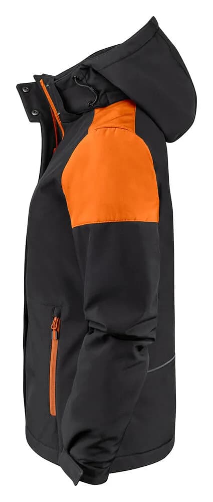 Prime Padded Softshell Jacke Damen - Schwarz/Orange