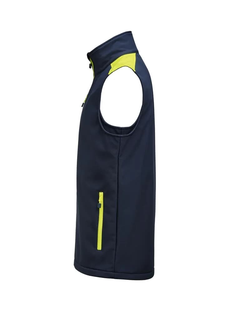 Prime Softshell Weste Herren - Marine/Neongelb