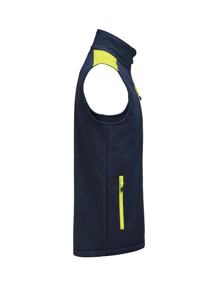 Prime Softshell Weste Herren - Marine/Neongelb