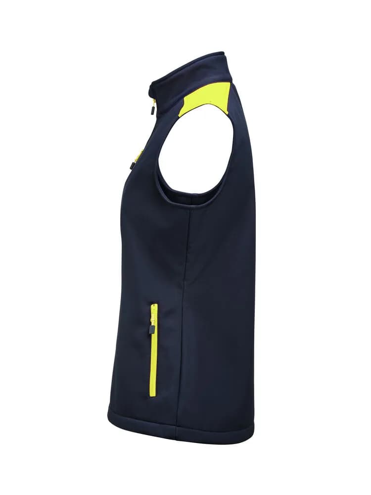 Prime Softshell Weste Damen - Marine/Neongelb