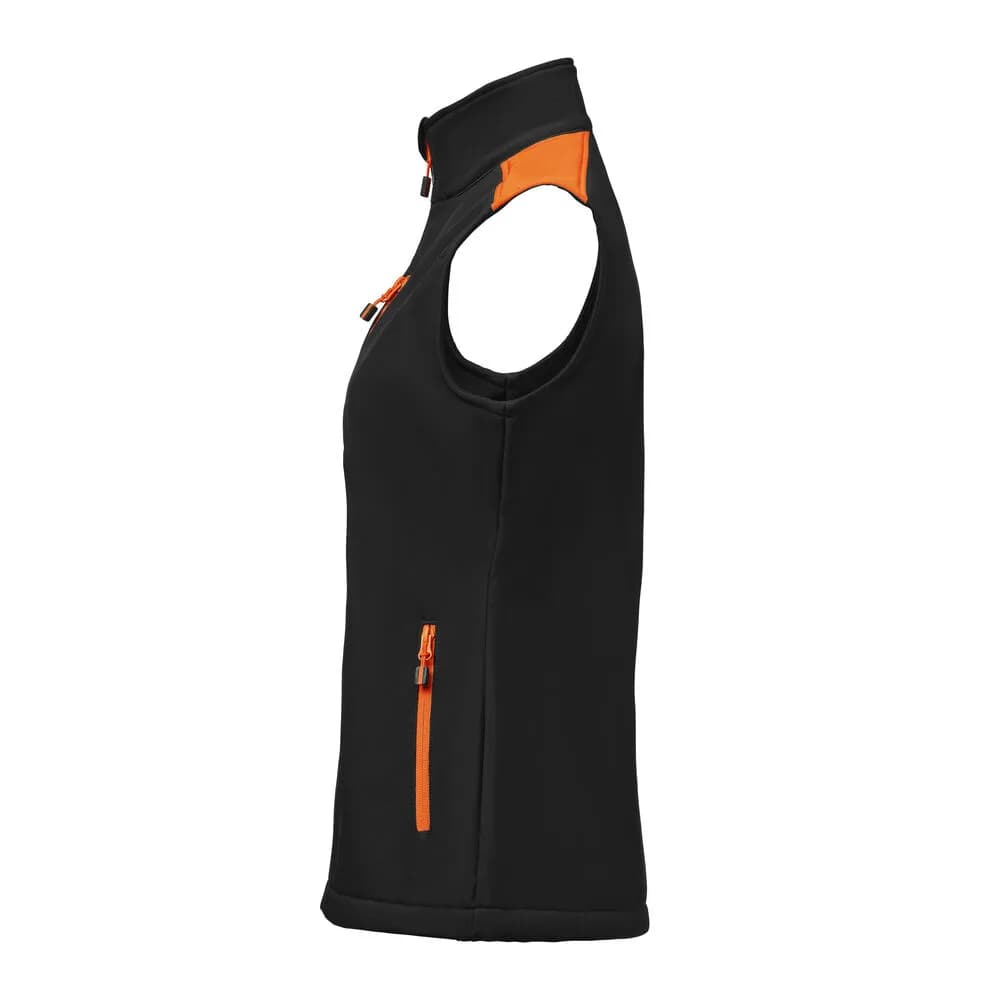 Prime Softshell Weste Damen - Schwarz/Orange