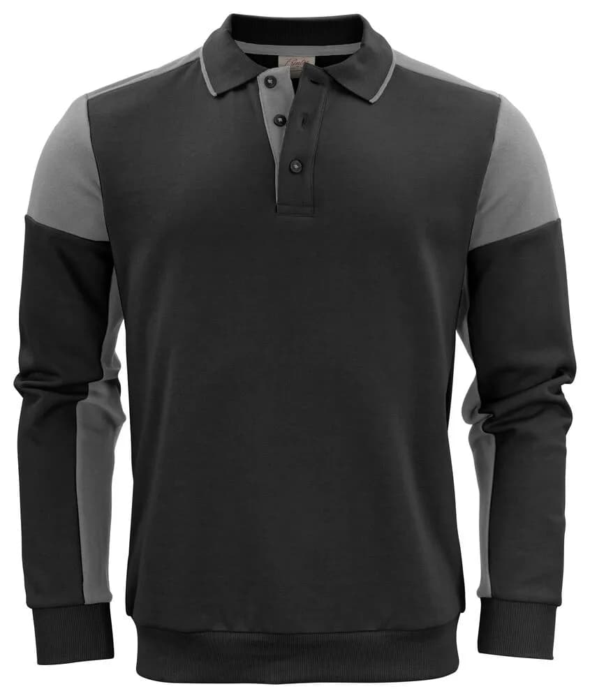Prime Polo-Pullover Unisex - Schwarz/Anthrazit