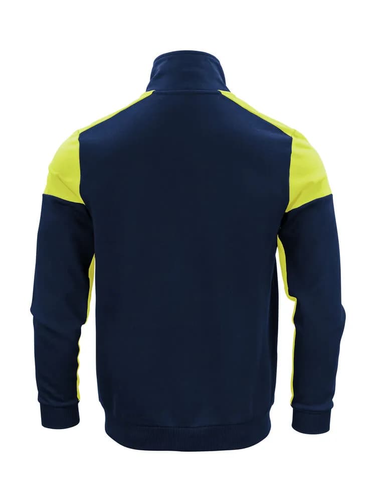 Prime Sweater Full Zip Herren - Marine/Neongelb