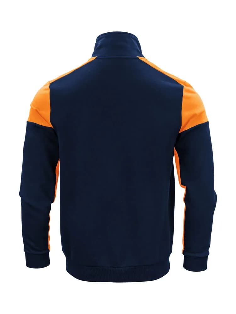 Prime Sweater Full Zip Herren - Marine/Neonorange