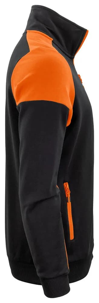 Prime Sweater Full Zip Herren - Schwarz/Orange