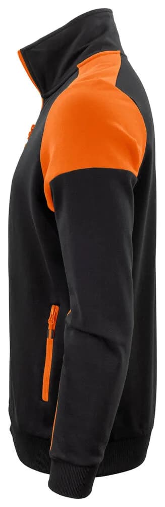 Prime Sweater Full Zip Herren - Schwarz/Orange