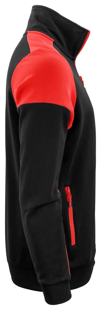 Prime Sweater Full Zip Herren - Schwarz/Rot