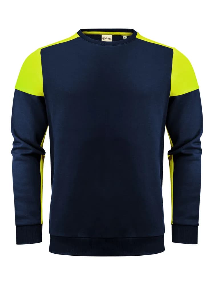 Prime Crewneck Pullover Unisex - Marine/Neongelb