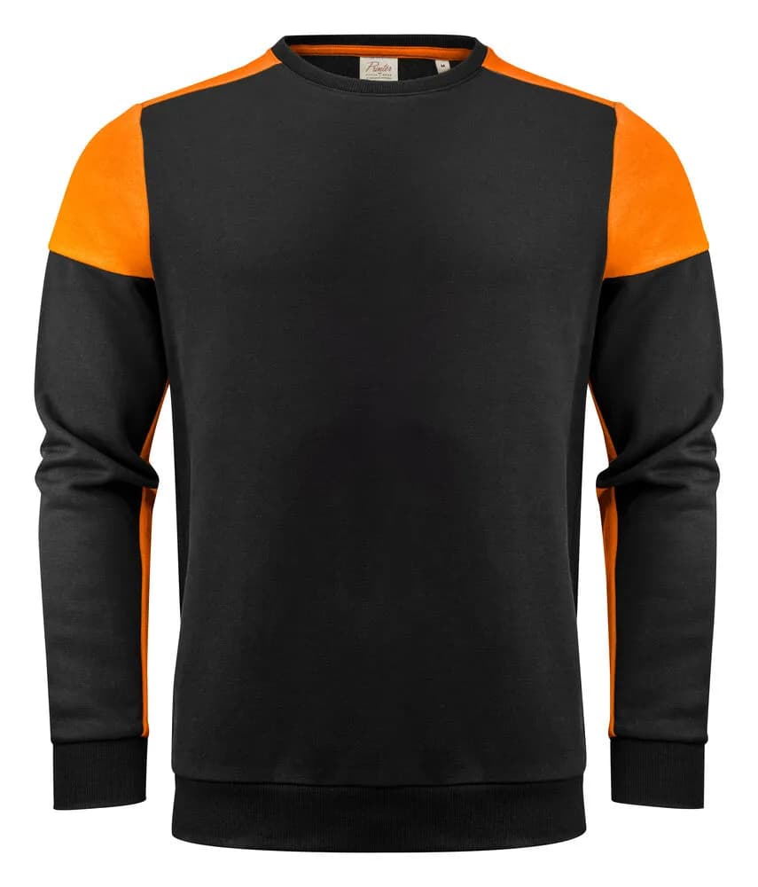 Prime Crewneck Pullover Unisex - Schwarz/Orange