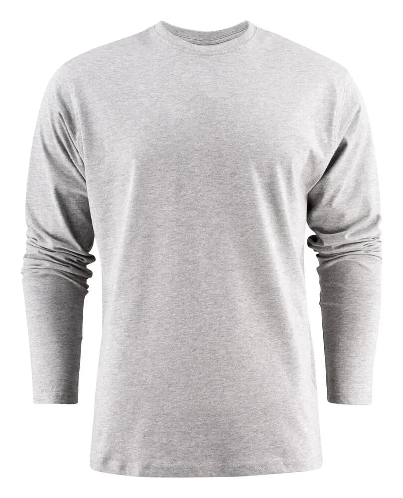 Heavy L/S T-Shirt Herren - Grau Meliert
