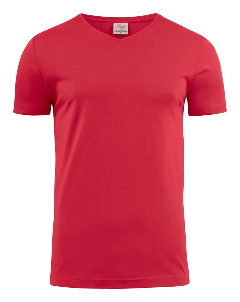 Heavy V-neck T-Shirt Herren - Rot