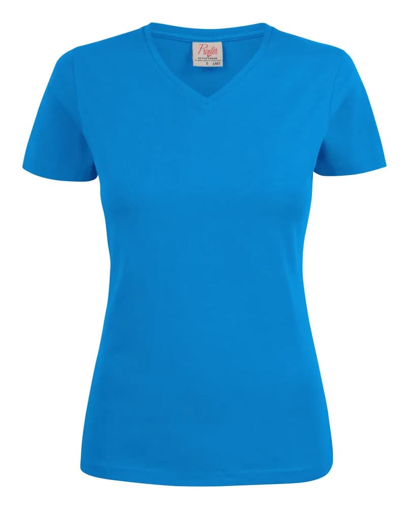 Heavy V-neck T-Shirt Damen - Blau