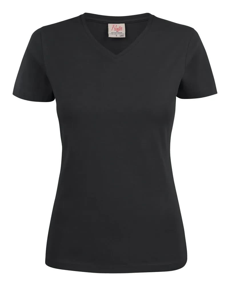 Heavy V-neck T-Shirt Damen - Schwarz