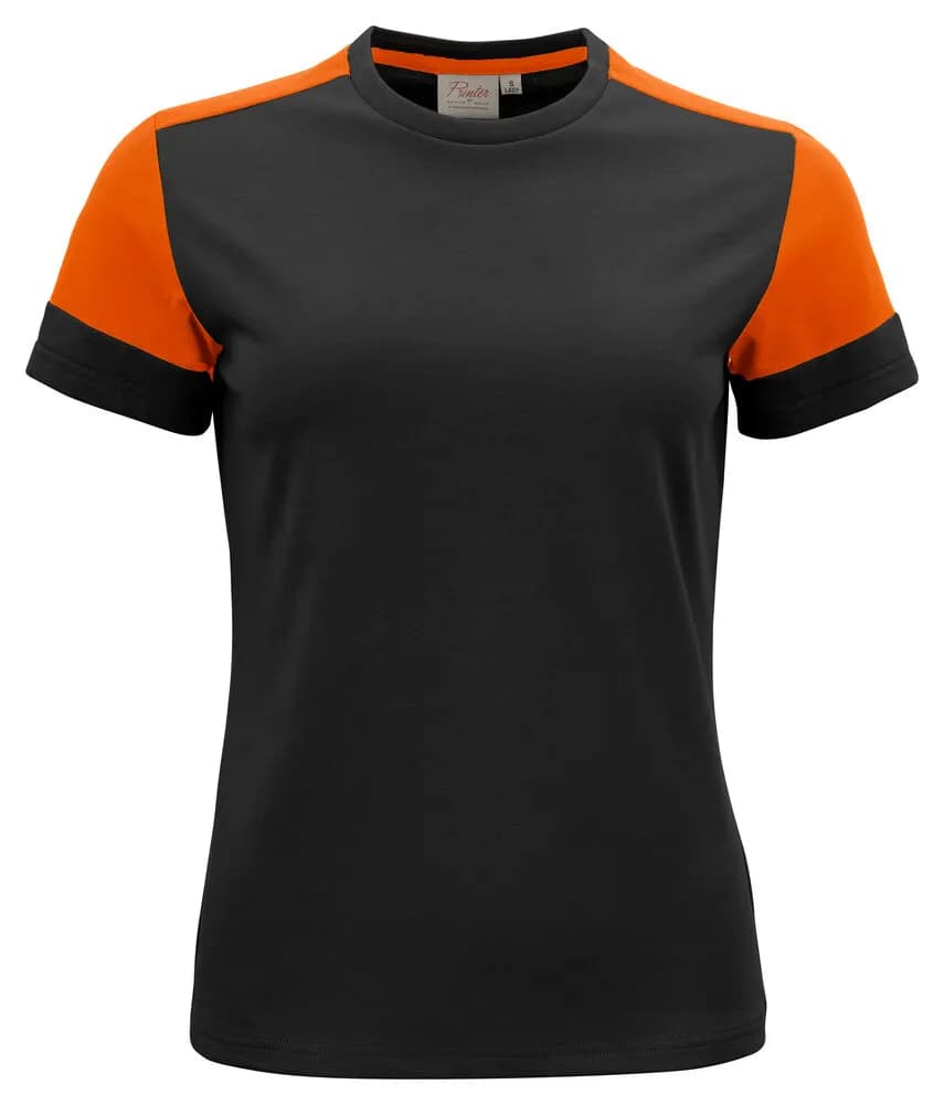 Prime T-Shirt Damen - Schwarz/Orange
