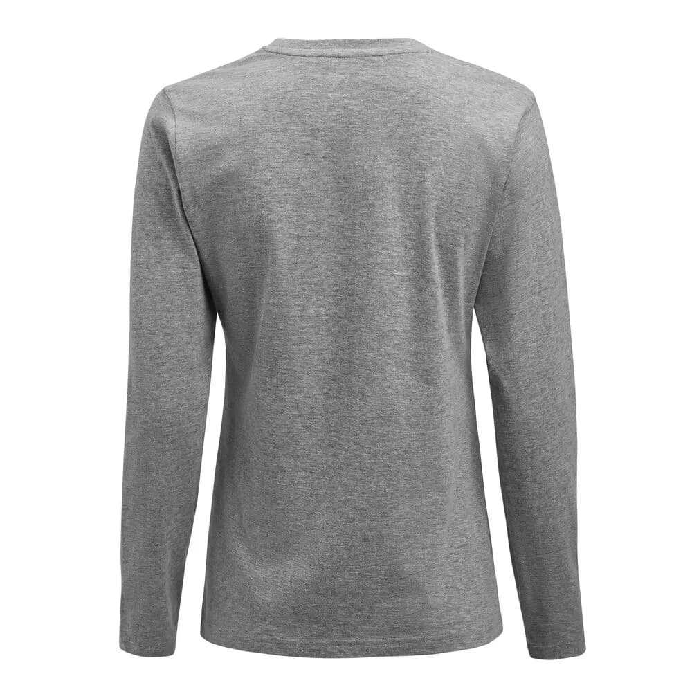 Heavier Pro L/S T-Shirt Damen - Grau Meliert