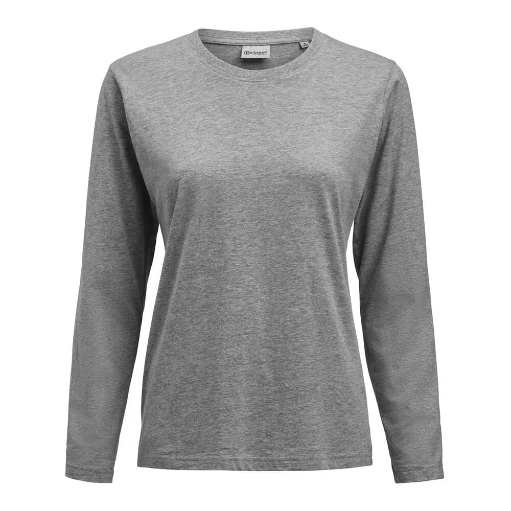 Heavier Pro L/S T-Shirt Damen - Grau Meliert