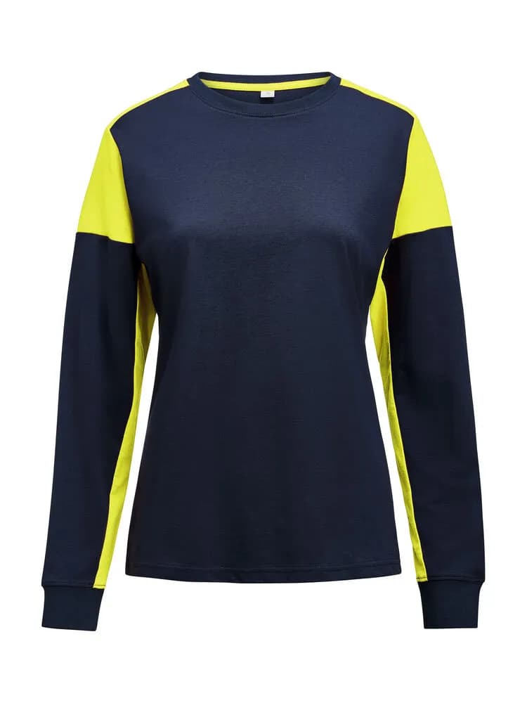 Prime T-shirt Long Sleeve T-shirt Damen - Marine/Neongelb