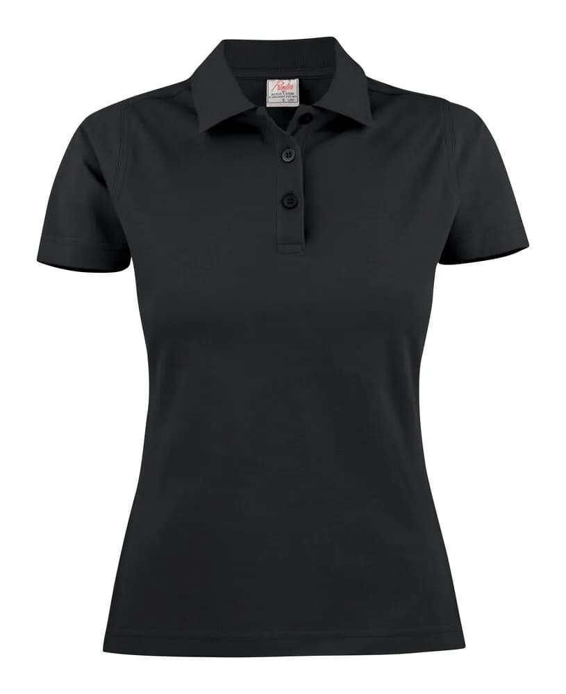 Surf Polo Pique Damen - Schwarz