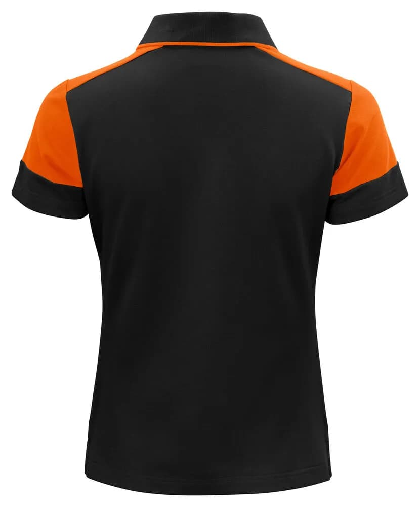 Prime Polo Damen - Schwarz/Orange