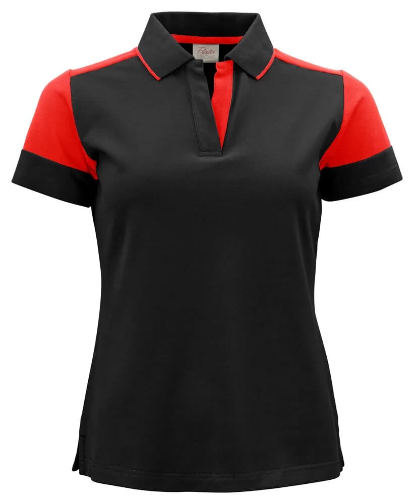Prime Polo Damen - Schwarz/Rot