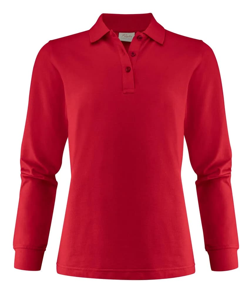 Surf Pro L/S Polo Pique Damen - Rot