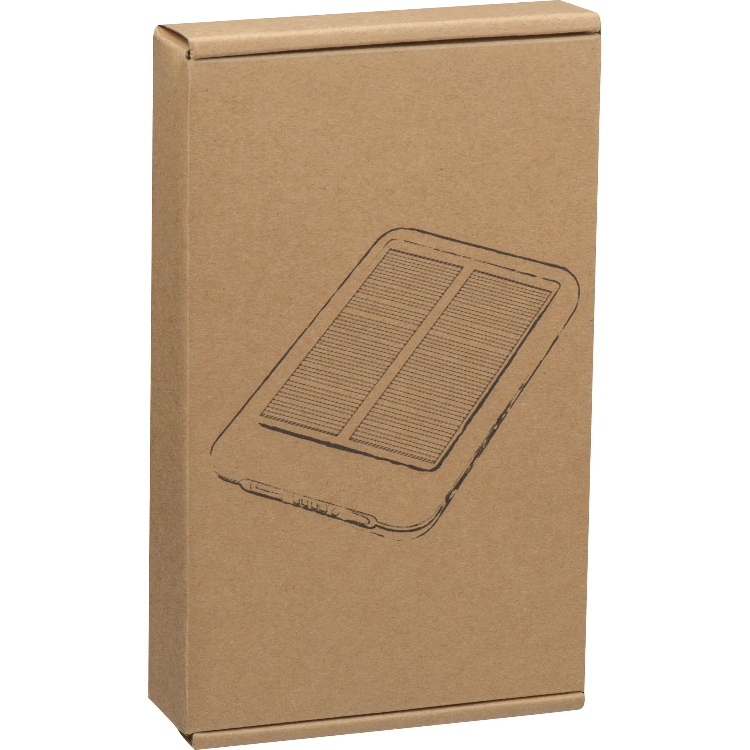 Solar Powerbank aus Metall mit 4.000 mAh LEONARD - schwarz