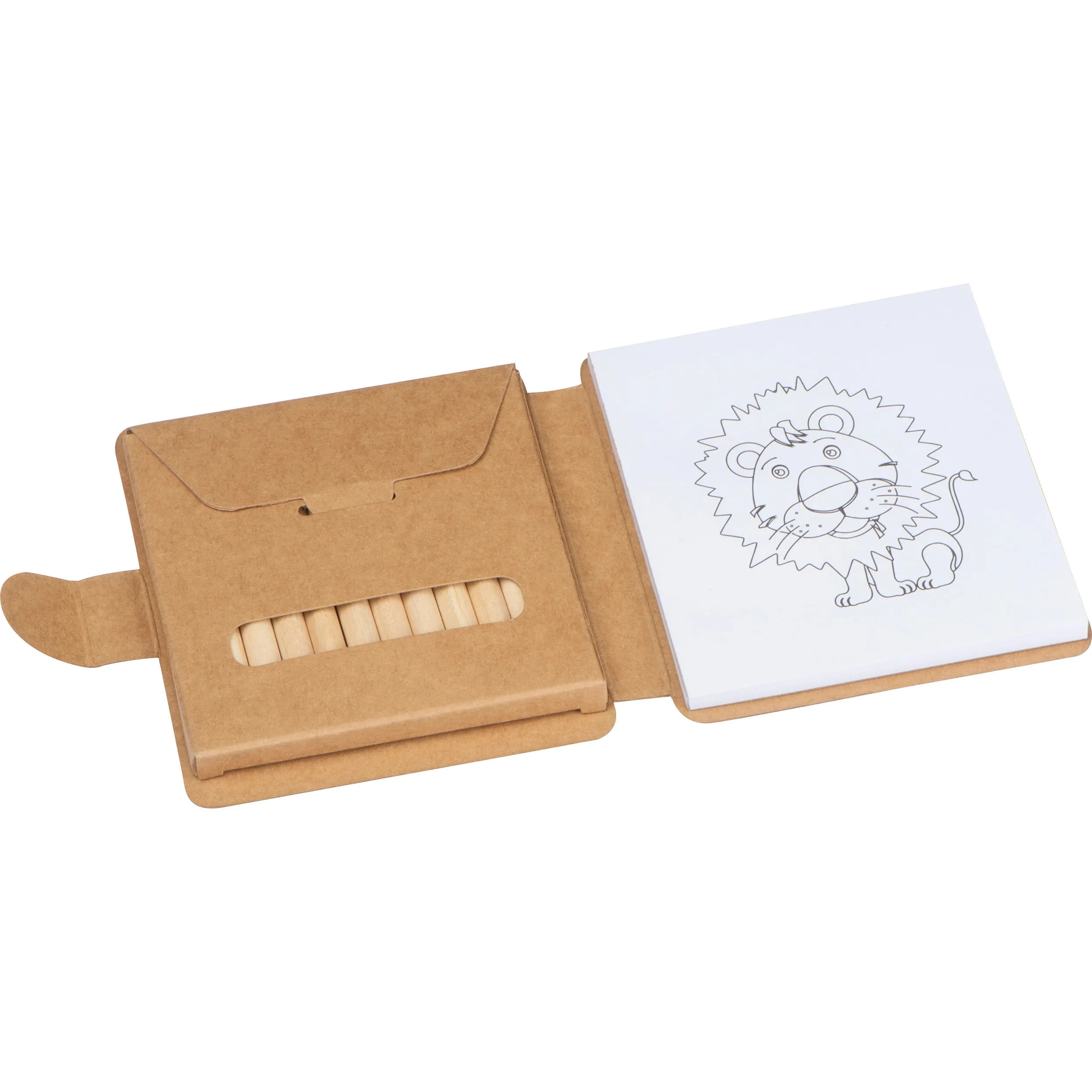 Malbuch mit 12 Buntstiften RUFUS - beige