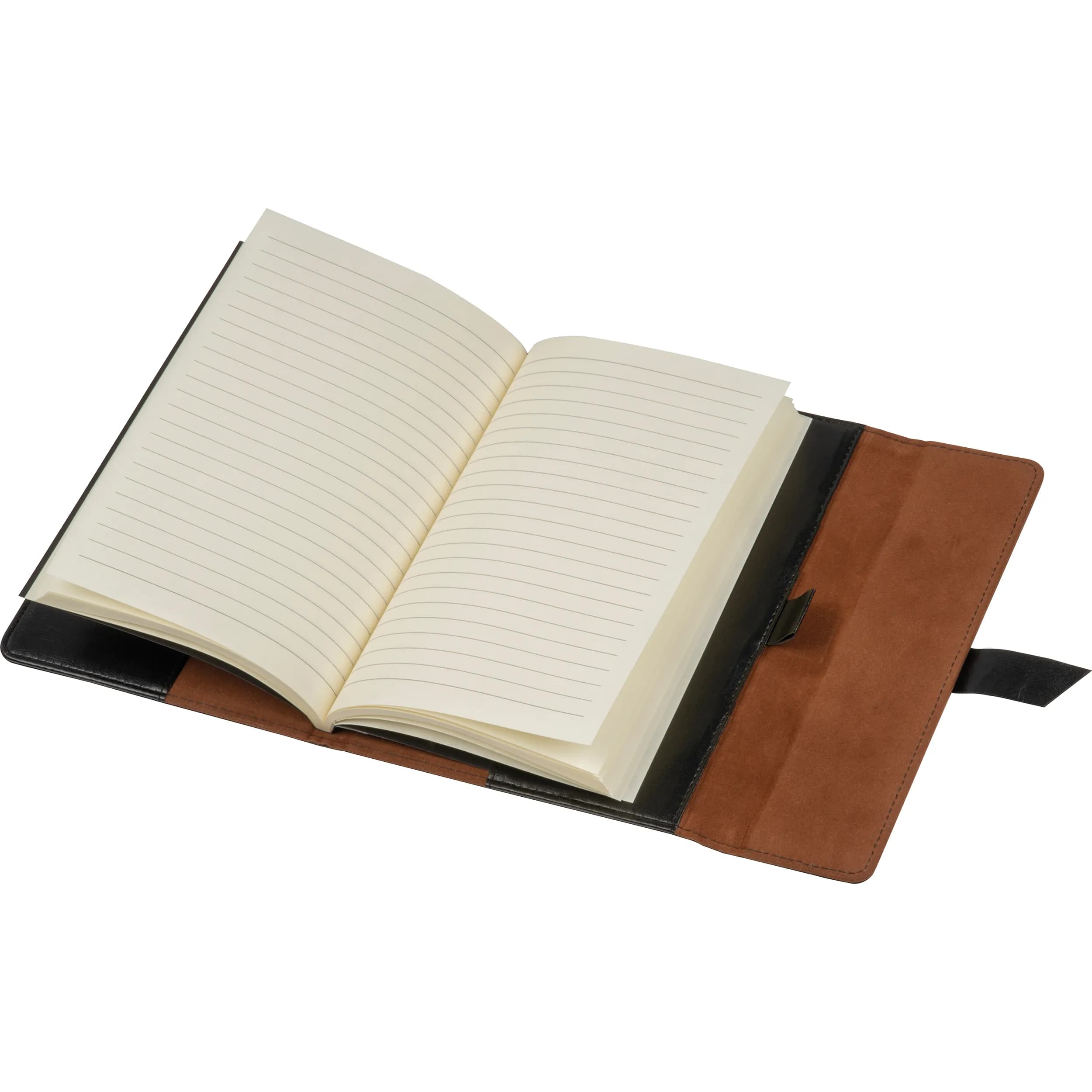 CrisMa Kunstleder Notizbuch A5 mit linierten Seiten EDNA - schwarz