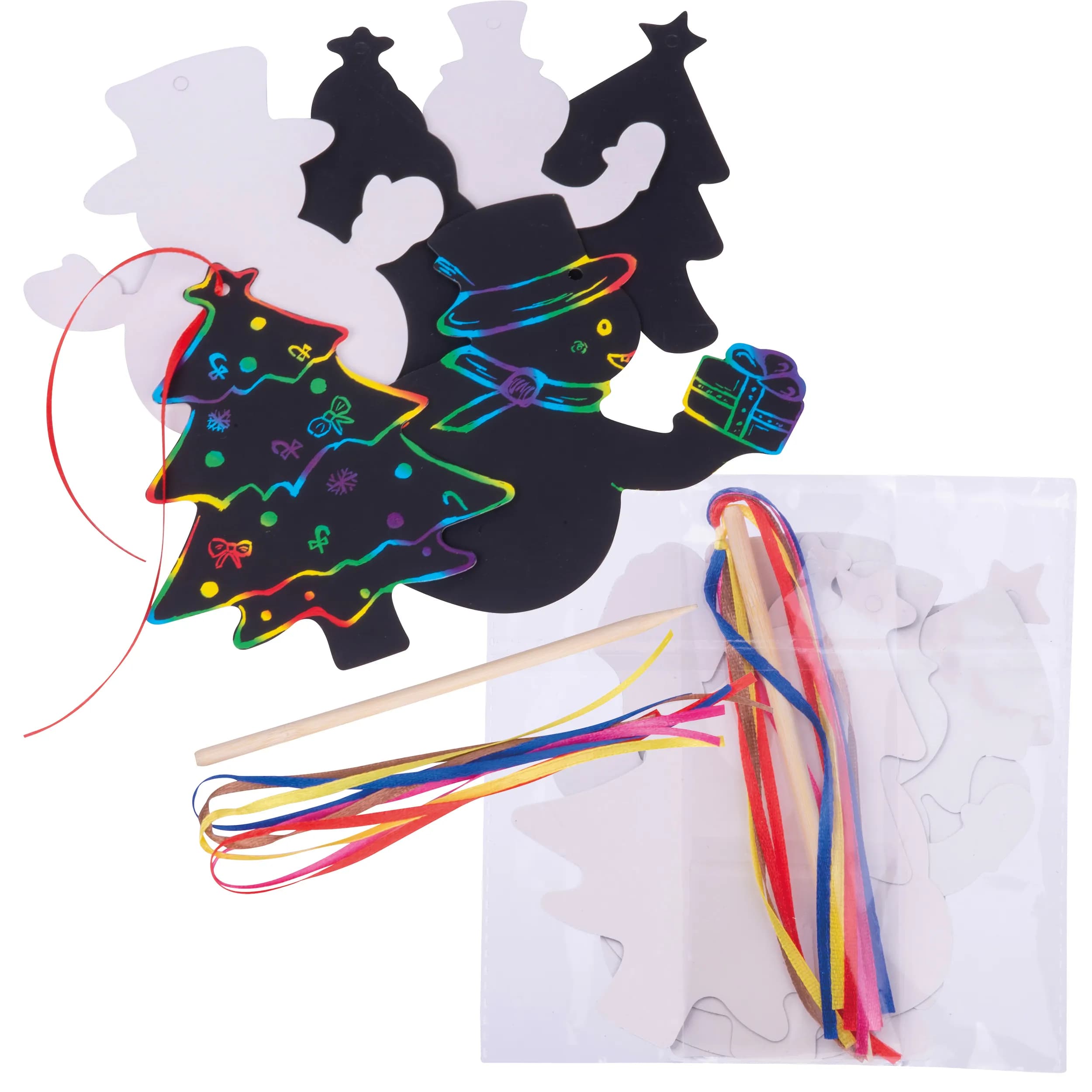 Kratzpapier Ornamente Set zum Aufhängen PROKOP - mehrfarbig