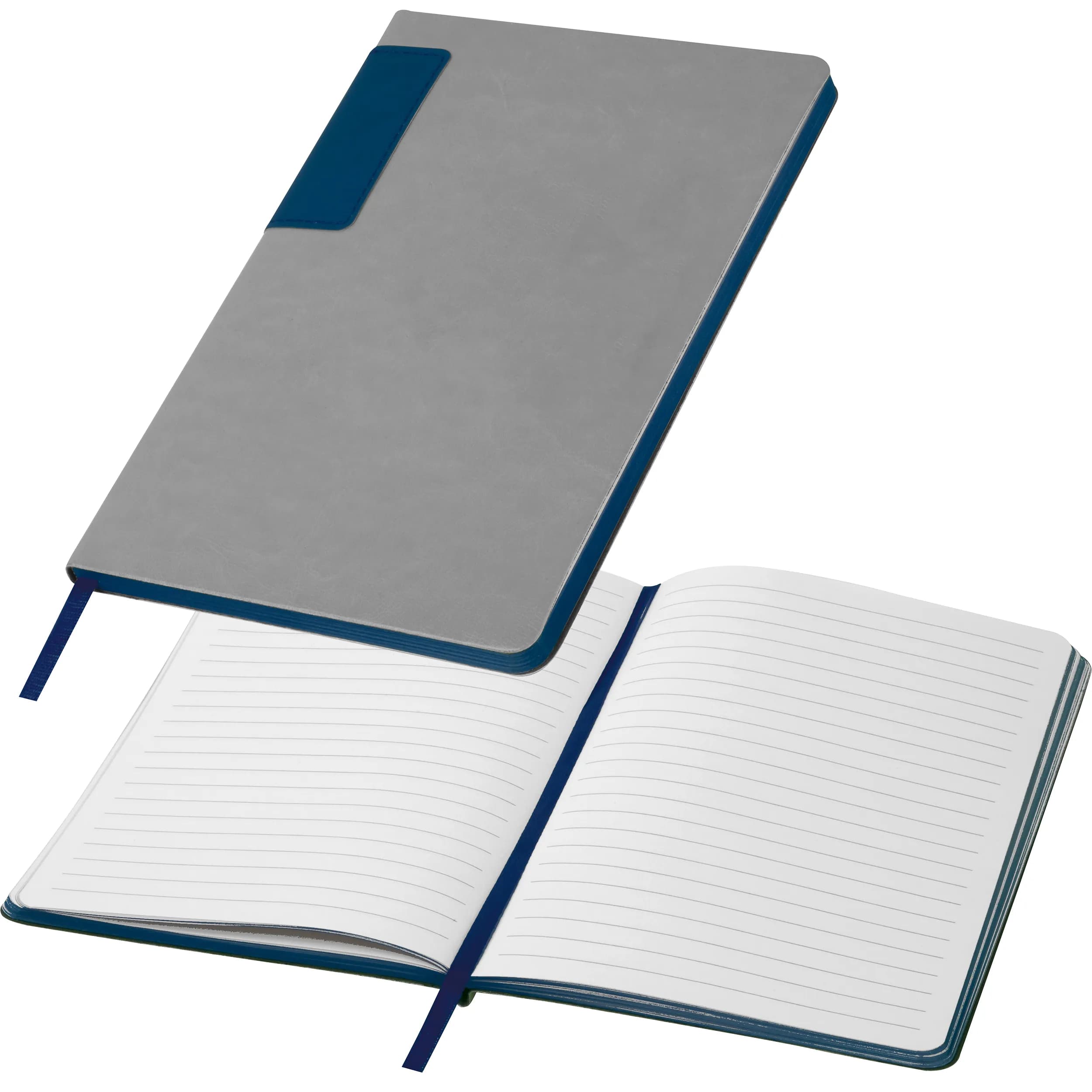 A5 Notizbuch mit farbigem Schnitt EVAN - dunkelblau