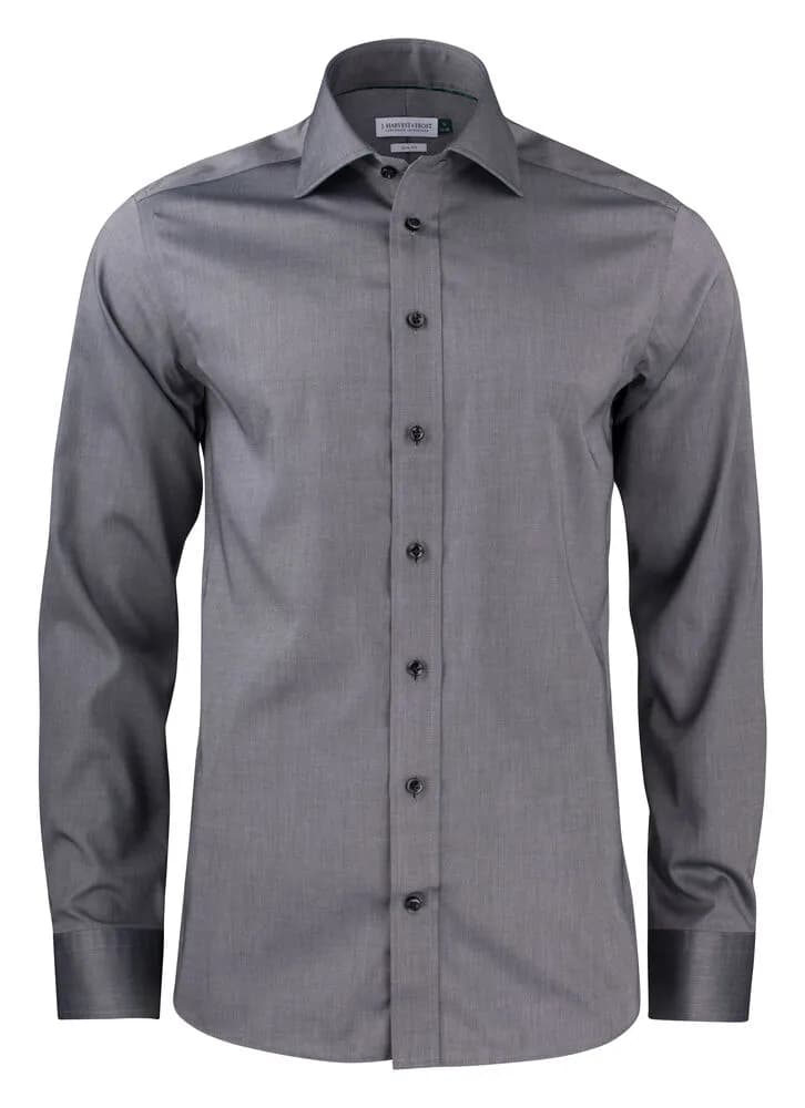 GB01 Twill Hemd Regular Fit Herren - Grau