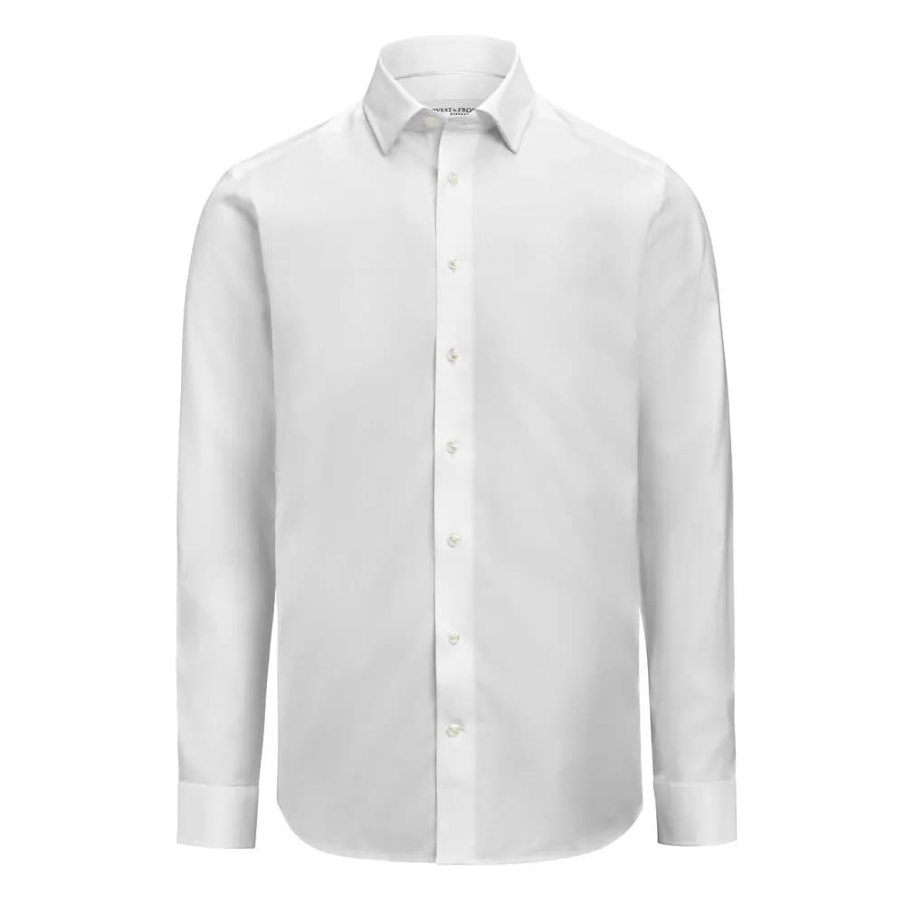 GB 02 Twill Stretch Hemd Regular Fit Herren - Weiß