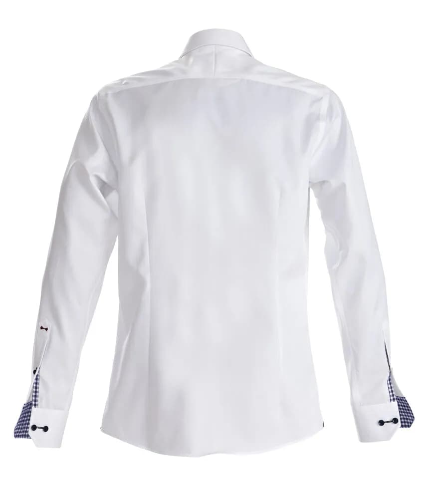 RB20 Twill Hemd Regular Fit Herren - Weiß/Marine