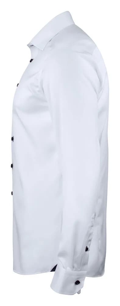 RB20 Twill Hemd Slim Fit Herren - Weiß/Schwarz