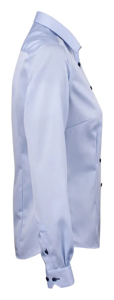 RB20 Twill Damen Blusen - Hellblau/Marine