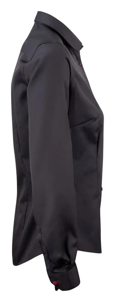 RB20 Twill Damen Blusen - Schwarz/Rot