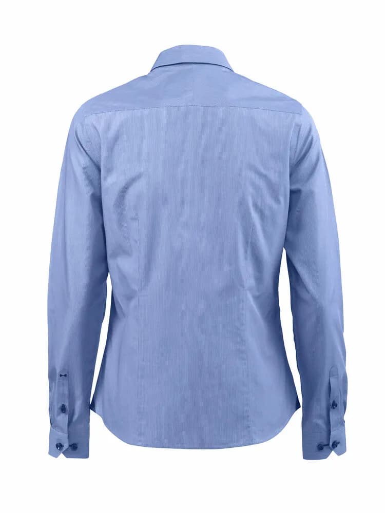 Red Bow 24 Damen Blusen - Mittelblau Streifen