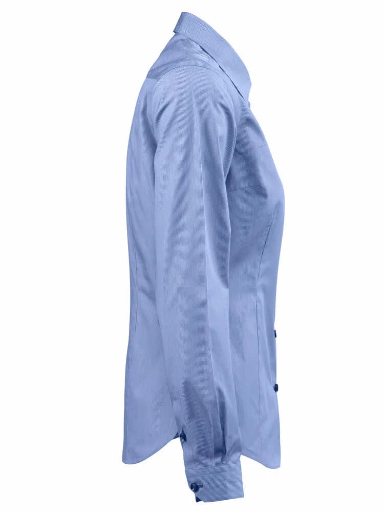 Red Bow 24 Damen Blusen - Mittelblau Streifen