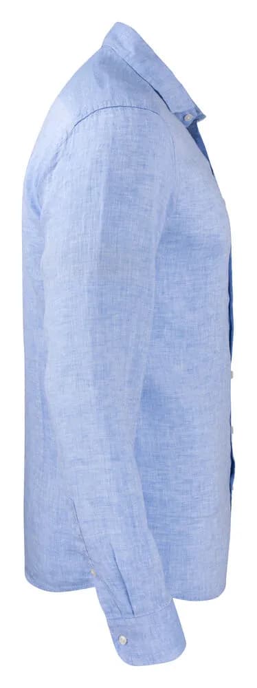 IB33 Linen Hemd Slim Fit Herren - Hellblau