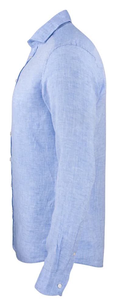 IB33 Linen Hemd Slim Fit Herren - Hellblau