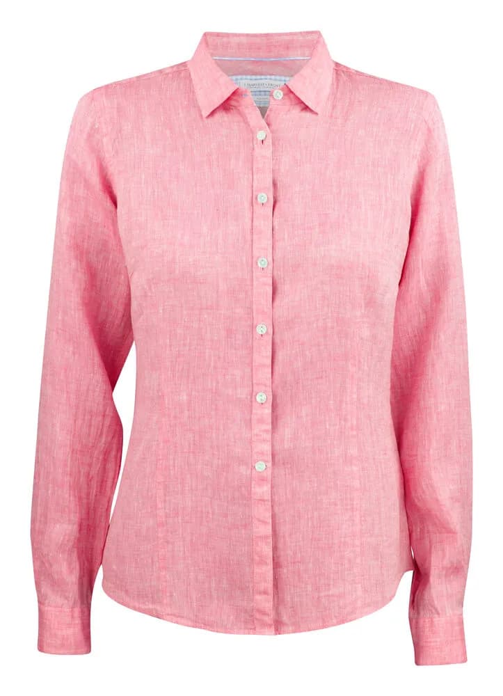 IB33 Linen Damen Blusen - Rot