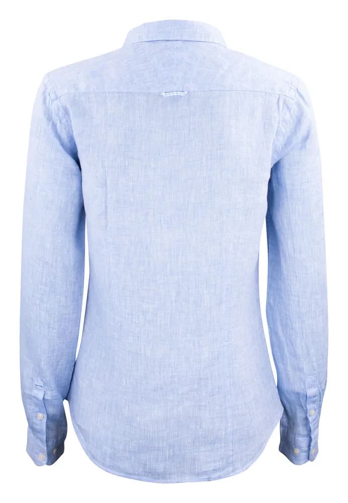 IB33 Linen Damen Blusen - Hellblau