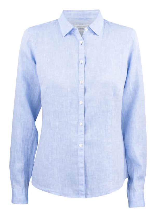 IB33 Linen Damen Blusen - Hellblau