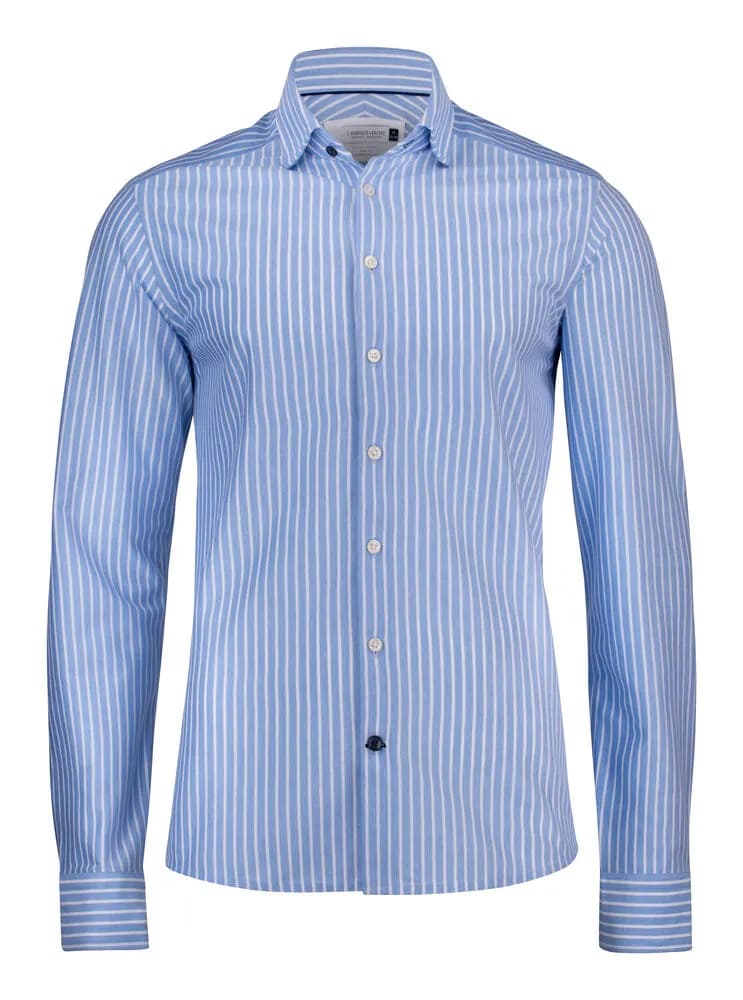 Indigo Bow 34 Hemd Regular Fit Herren - Blau Gestreift