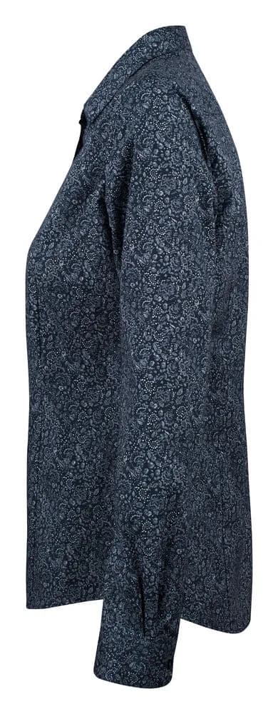 IB37 Poplin Damen Blusen - Marine Blumig