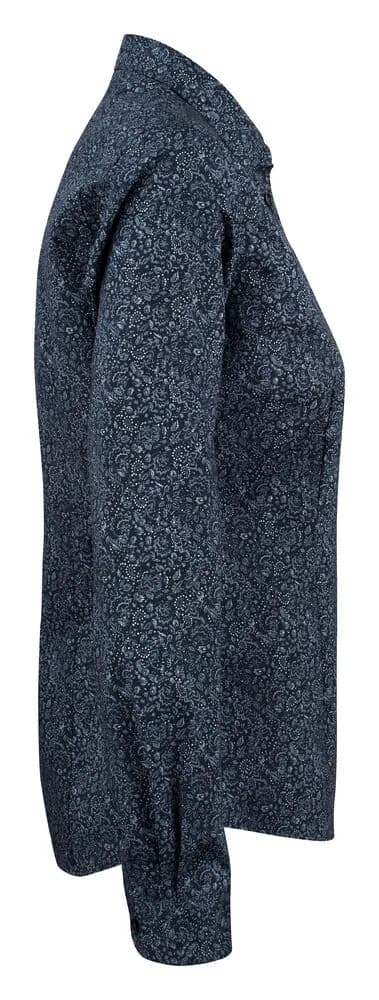 IB37 Poplin Damen Blusen - Marine Blumig