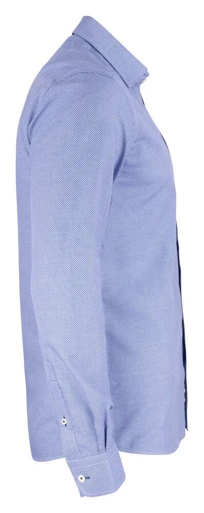 PB48 Jacquard Hemd Regular Fit Herren - Blau Muster