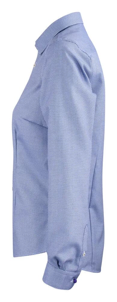 PB48 Jacquard Damen Blusen - Blau Muster