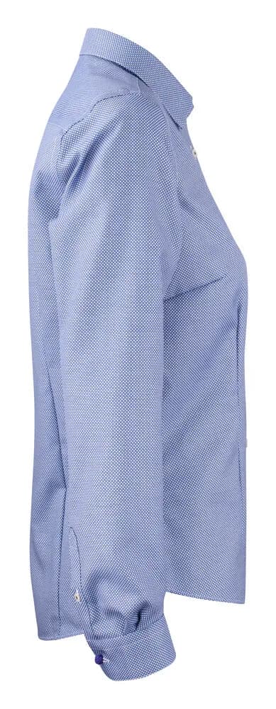 PB48 Jacquard Damen Blusen - Blau Muster