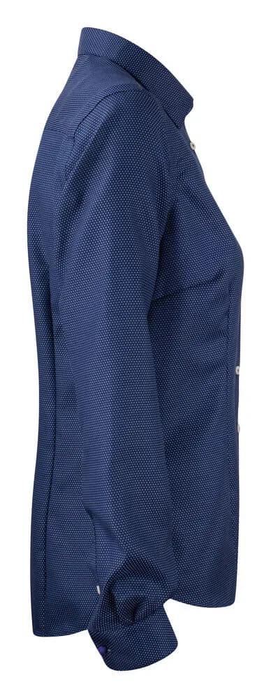 PB49 Jacquard Damen Blusen - Marine/Weiß Punkten